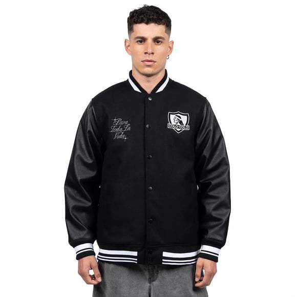 Chaqueta Hombre Colo Colo Urbano Varsity Full Black