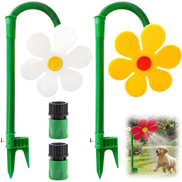 Aspersor flor girasol giratorio 360° loco baile agua adaptador