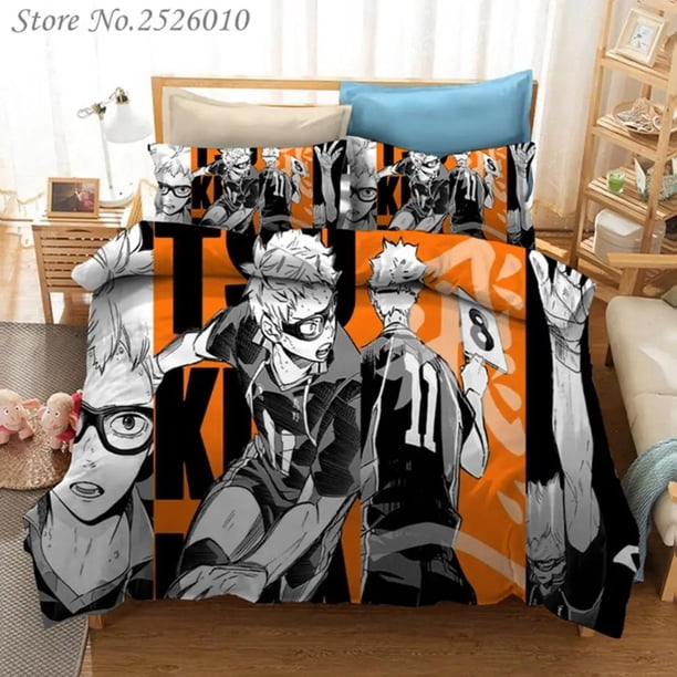 Haikyuu Bedding Set Duvet Cover Set Bed Linens Bedclothes Home Textile Twin Full Queen King SizeBed Sheets