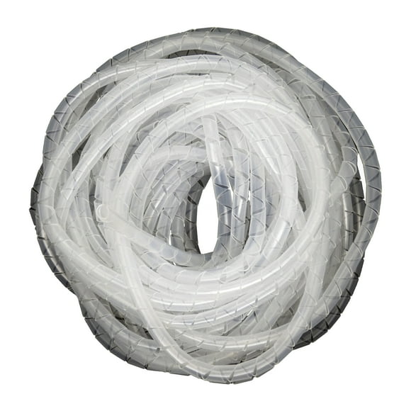 Organizador / Ordena Cable en Espiral Blanco 6mm – 10 Mts