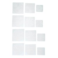 Bothyi - Plantillas De Pintura De Mandala De 12 Piezas Para Lienzo De Rocas De Azulejos De Tela