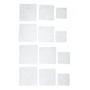 Bothyi - Plantillas De Pintura De Mandala De 12 Piezas Para Lienzo De Rocas De Azulejos De Tela