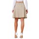 thumbnail image 3 of INSPIRE CHIC Falda de Mujer Regreso a Clases Cintura Alta Línea A Acampanada Casual Falda de Mezclilla Vaquera Caqui S, 3 of 6