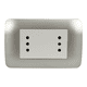 thumbnail image 1 of Enchufe Embutido Duplex 2p+t 10a Blanco / Plata Armado - Lexo, 1 of 3