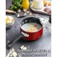 thumbnail image 4 of Cook N Home Basic Cacerola Antiadherente de 1 Cuarto con Tapa de Vidrio, Pequeña Cacerola de Aluminio, Olla Multiusos para Leche y Chocolate con Asa Fría, Rojo Mármol, 4 of 6