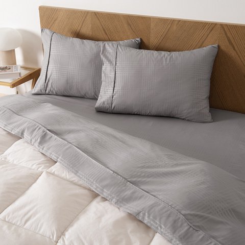 Sabana Mf Plumetti Embossed 2 P Gris Oscuro