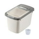thumbnail image 2 of Caja de almacenamiento de alimentos para mascotas, contenedor de harina, cubo dispensador de cereales, contenedor de almacenamiento de arroz en grano, , Blanco, 2 of 5