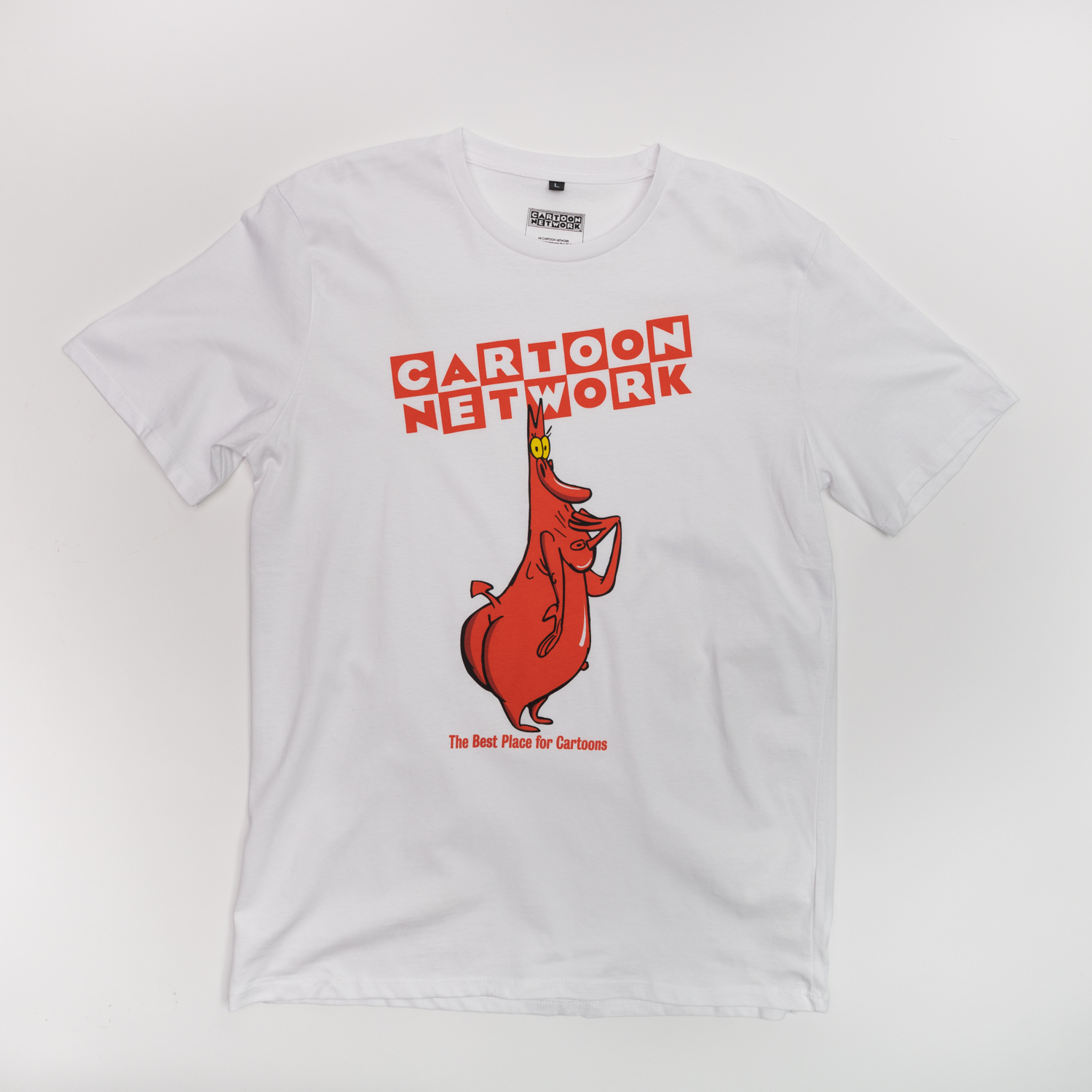 Polera Hombre You Cartoon Network La Vaca Y El Pollito Blanco