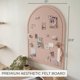 thumbnail image 2 of Tablero de pines de fieltro arqueado ZICOTO 2.54 pies² Beige, 2 of 7