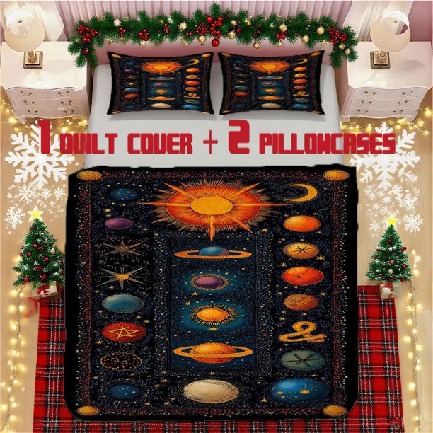 Mexican Folk Art Design Soft Printed Bedding Set Polyester Fabric Decorative & Warm