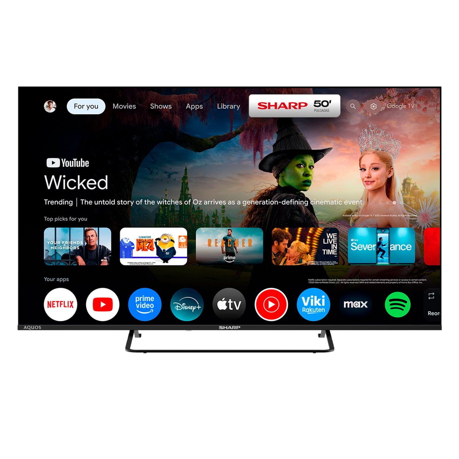 Smart Tv Sharp 50" 4k Ultra Hd 4t-c50hm6160l