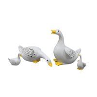 Magideal - 4 Estatuas De Resina Para Jardín De La Familia De Los , Esculturas De Animales Para La Entrada, Adornos Para El Césped Para Estanterías, Armarios