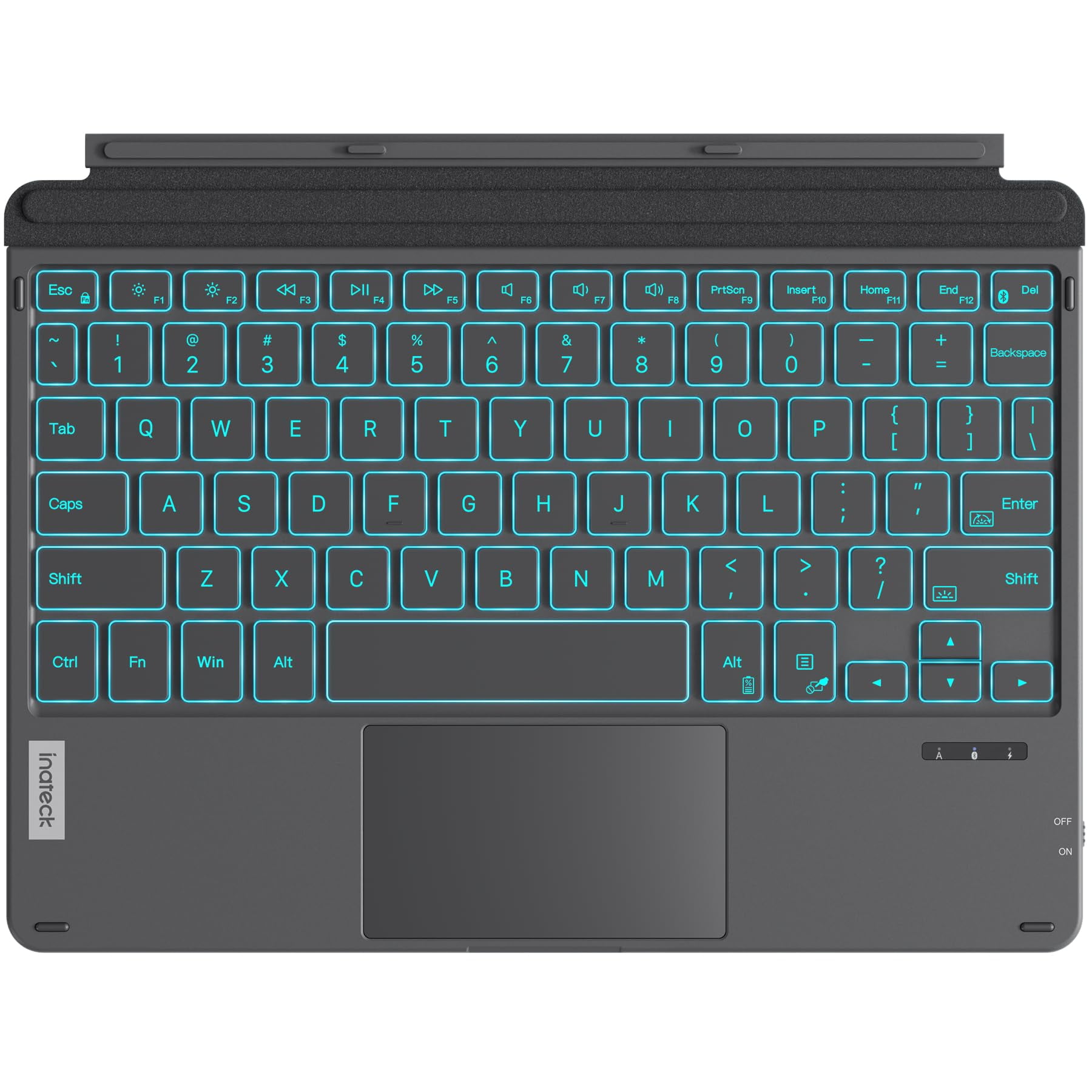 Teclado Inateck Para Surface Go Bluetooth 5.3 Con Retroiluminación De 7 Colores