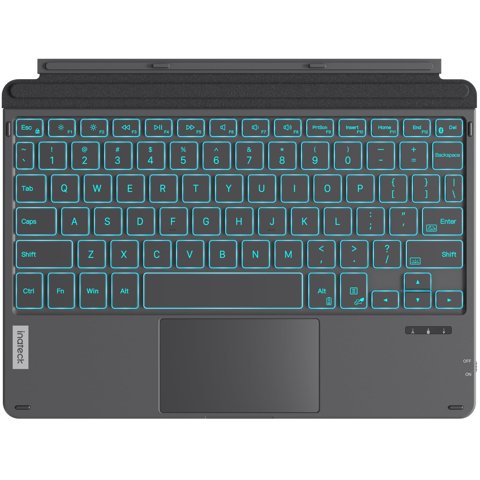 Teclado Inateck Para Surface Go Bluetooth 5.3 Con Retroiluminación De 7 Colores