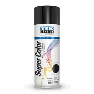 Tekbond - Pintura Acrilica Aerosol 350Ml Uso General Negro Brillante
