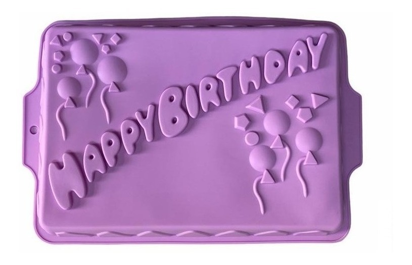 Genérico - Molde De Silicona Moldes Silicona Molde Happy Birthday