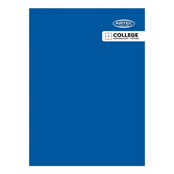 Cuaderno College Matemáticas 5mm 100 hojas ARTEL