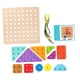 thumbnail image 2 of Juguete de cordones de madera, juguete de viaje de aprendizaje educativo, juguete de desarrollo, juego de cordones Montessori para niñas, niños, niños, 2 of 5