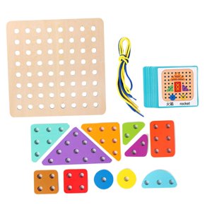 Bothyi - Juguete De Madera Para Enhebrar Y Atar Con Cordones Montessori Para Niños, Niñas Y Niños, Regalo De Cumpleaños