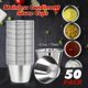 thumbnail image 2 of Vasitos para salsa DJZZ 75 ml, paquete de 50, acero inoxidable, 2 of 6