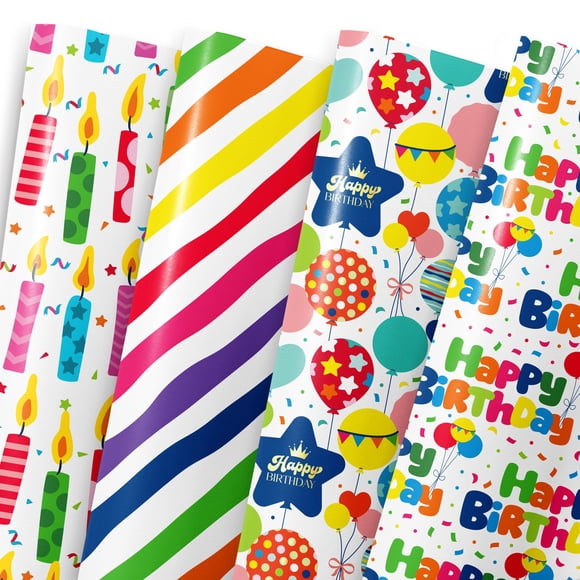 Papel de Regalo MotiGiftie 8 Hojas 51x71 cm Cumpleaños