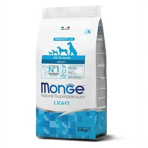 Monge - Alimento Premium Light Perro Adulto Salmón Y Arroz 2.5 Kg