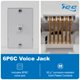 thumbnail image 4 of Placa de Pared para Teléfono ICC RJ-12 6P6C Conector de Voz Blanca, 4 of 9