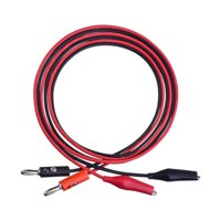 Ioensy - 2 Uds Cocodrilo A Conector Banana Eléctrico 1M Clip De Cocodrilo A Conector Banana