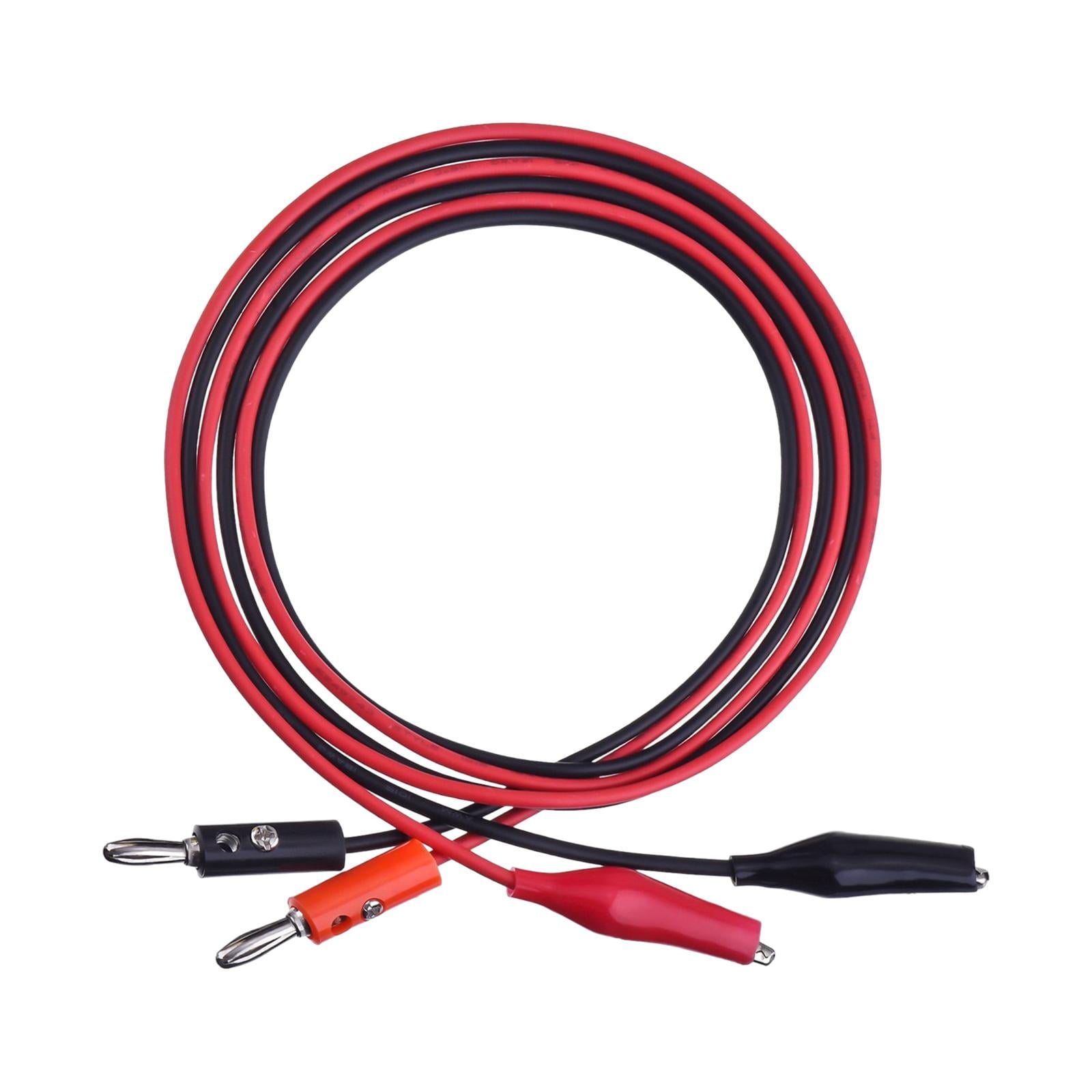 Ioensy - 2 Uds Cocodrilo A Conector Banana Eléctrico 1m Clip De Cocodrilo A Conector Banana