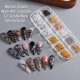 thumbnail image 3 of 12 tiras de cadenas metálicas para decoración de uñas 3D, estilo punk, 3 of 3