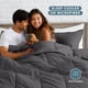 thumbnail image 3 of Juego de edredón Bare Home tamaño Cal King ultrasuave gris, 3 of 8