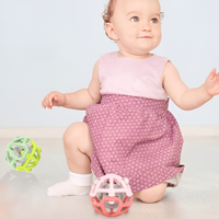 Genérico - Set 2 Mordedor Sonajero Bebés Pelota Dentición Silicona Lau