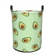 thumbnail image 1 of Aguacate Cesta de lavandería de gran capacidad redonda con asa, bolsa para ropa sucia plegable, almacenamiento para dormitorio, baño y lavadero 44x35 cm, 1 of 6