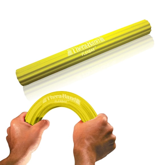 Barra terapéutica Theraband FlexBar para codos de tenista, color amarillo