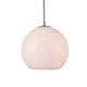 thumbnail image 1 of Lámpara Colgante Elegant Lighting Baxter Cromo Blanco Esmerilado, 1 of 8