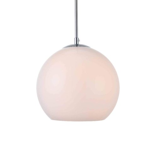 Lámpara Colgante Elegant Lighting Baxter Cromo Blanco Esmerilado