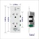 thumbnail image 4 of Toma de corriente Leviton 20A a prueba de manipulaciones, paquete de 10 (E5825-MW), 4 of 6