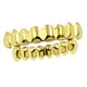 thumbnail image 1 of Parrillas Chapadas En Oro De 18 Quilates Juego De Parrillas De 8 Dientes Accesorios De Vampiro Para Halloween Oro, 1 of 3