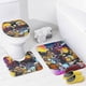 thumbnail image 4 of Justicia Joven-theme 4-Piece Shower Curtain Set with Rugs, Waterproof Bathroom Decor Set Includes Bath Mat, U-Shaped Rug, Toilet Lid Cover and Curtain with Hooks, 4 of 6