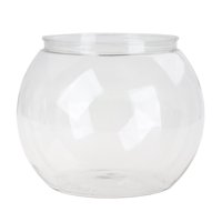 Magideal - Acuario Redondo Pecera Decorativa Tanque De Peces Recipiente De Mascotas Material Pet Transparente Adecuado Para Oficina Hogar Escritorio Sala , 16Cmx18Cm