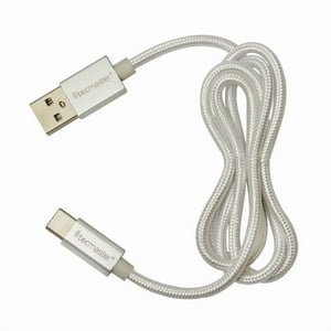 Tecmaster - Cable Tipo Usb A Tipo C 1 Metros Textil Reforzado 3A Silver