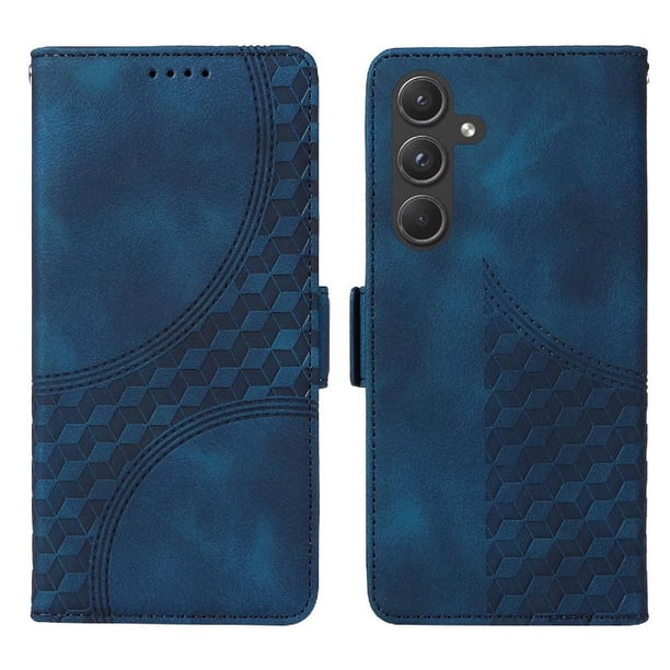 Carcasa FOXDOCK Samsung Galaxy A55 5G de cuero PU, diseño acolchado clásico, protección contra caídas y rayones