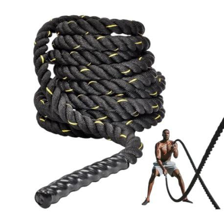 Alday - Cuerda Funcional Crossfit 10m X 38mm Battle Rope Para Trepar Con Mangos Recubiertos