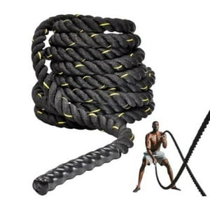 Alday - Cuerda Funcional Crossfit 10M X 38Mm Battle Rope Para Trepar Con Mangos Recubiertos