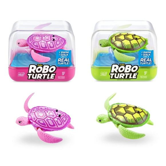 Tortuga robótica nadadora Robo Alive Robo Turtle ZURU, paquete de 2