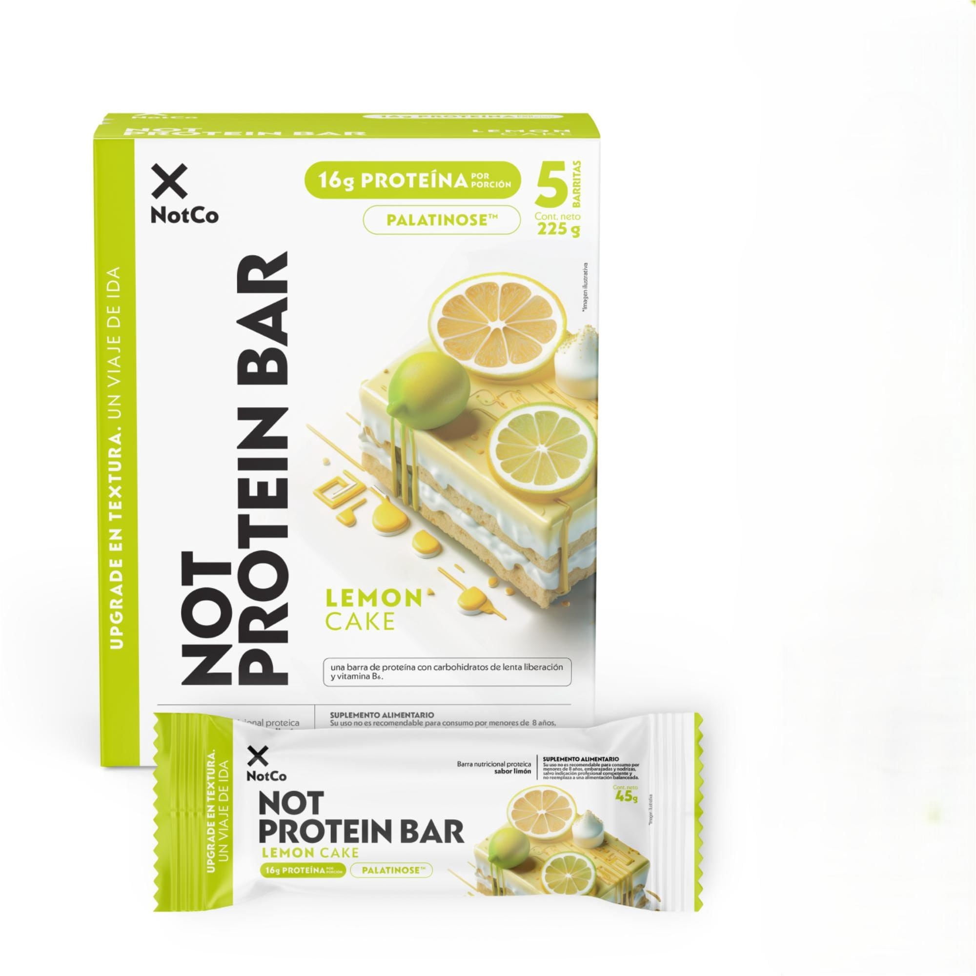 Barra De Proteina Notprotein Bar Lemon Cake 5un 225 g NotCo