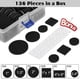 thumbnail image 2 of Protectores para muebles FURNIMATE, 136 piezas, fieltro negro de 5 mm de grosor, 2 of 6