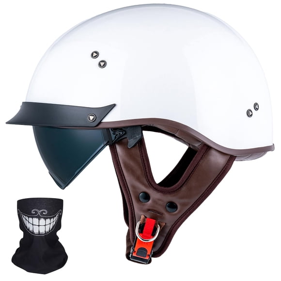 Parasol de media casco para moto, homologado por el DOT, modelo VCOROS, talla L