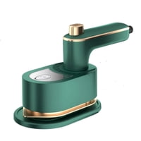 Xusx111 - 21 * 10.5 * 12Cm Plancha De Viaje Con Vapor, Plancha De Ropa Rotativa De Mano, Eliminador De Arrugas, Calentamiento Rápido De 30 Años, Compacto Y Ligero Para Ropa (Verde)