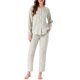 thumbnail image 1 of Conjunto de Pijama de Conejito Floral para Mujer de INSPIRE CHIC, Manga Larga, Botones, Mezcla de Algodón, Conjunto de Descanso con Bolsillo, L Verde Floral, 1 of 5